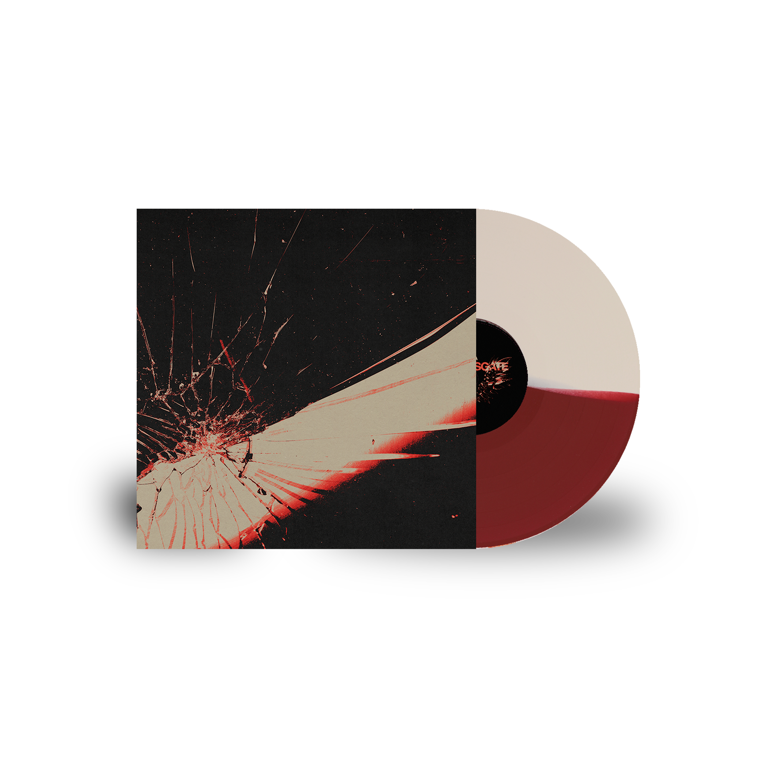 Angel Hymns 12" - Ruby Red & Bone White Half Half