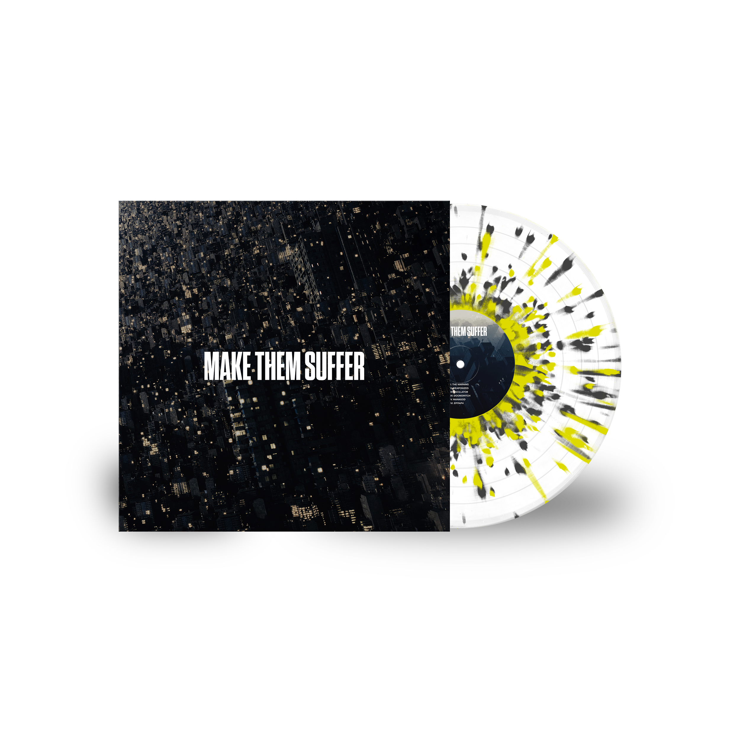Make Them Suffer 12" - Clear / Grey & Yellow Splatter