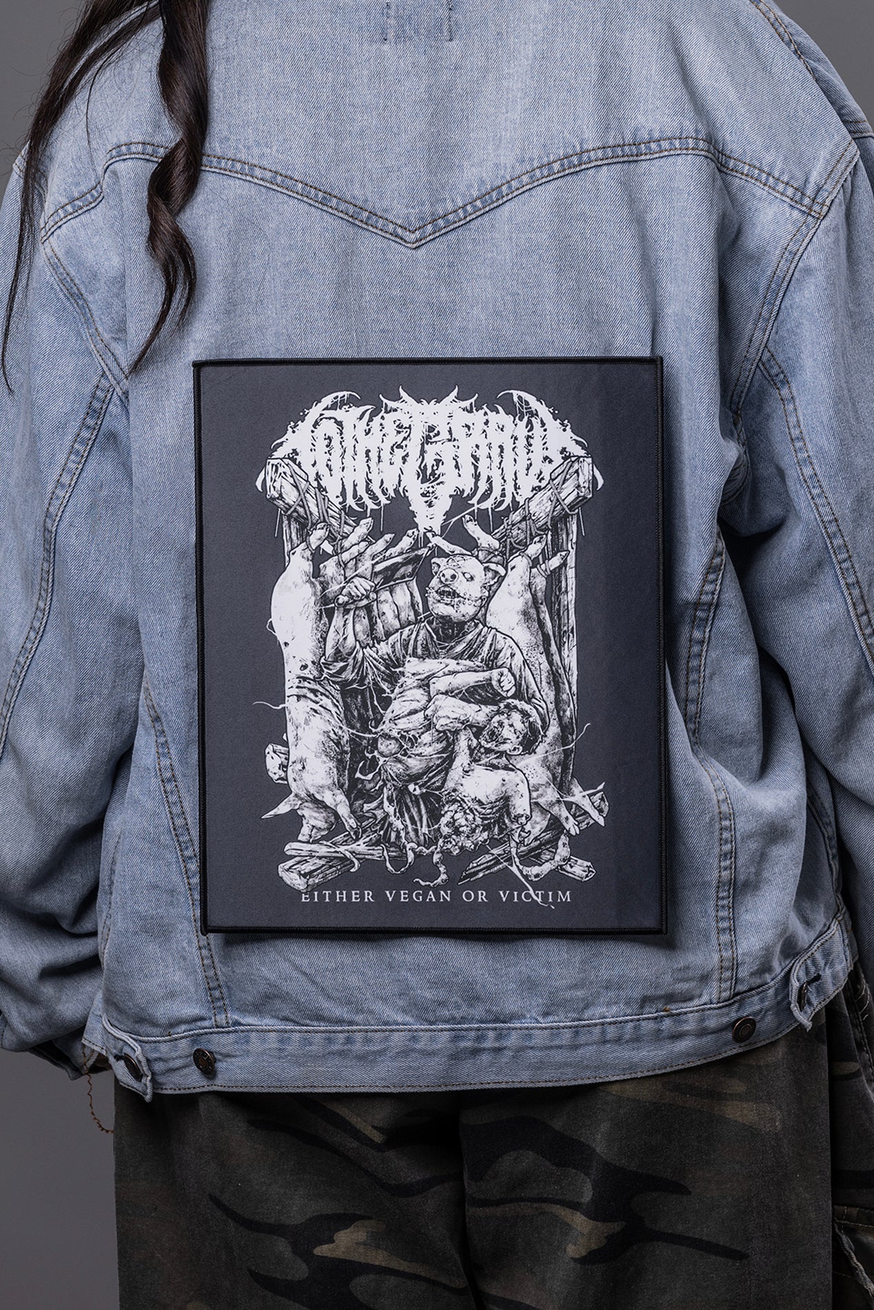 Either Vegan Or Victim - Back Patch